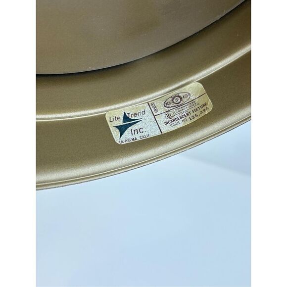 Vintage Lite Trend Milk Glass Globe Ceiling Light Shade & Fixture Incandescent - Picture 9 of 12